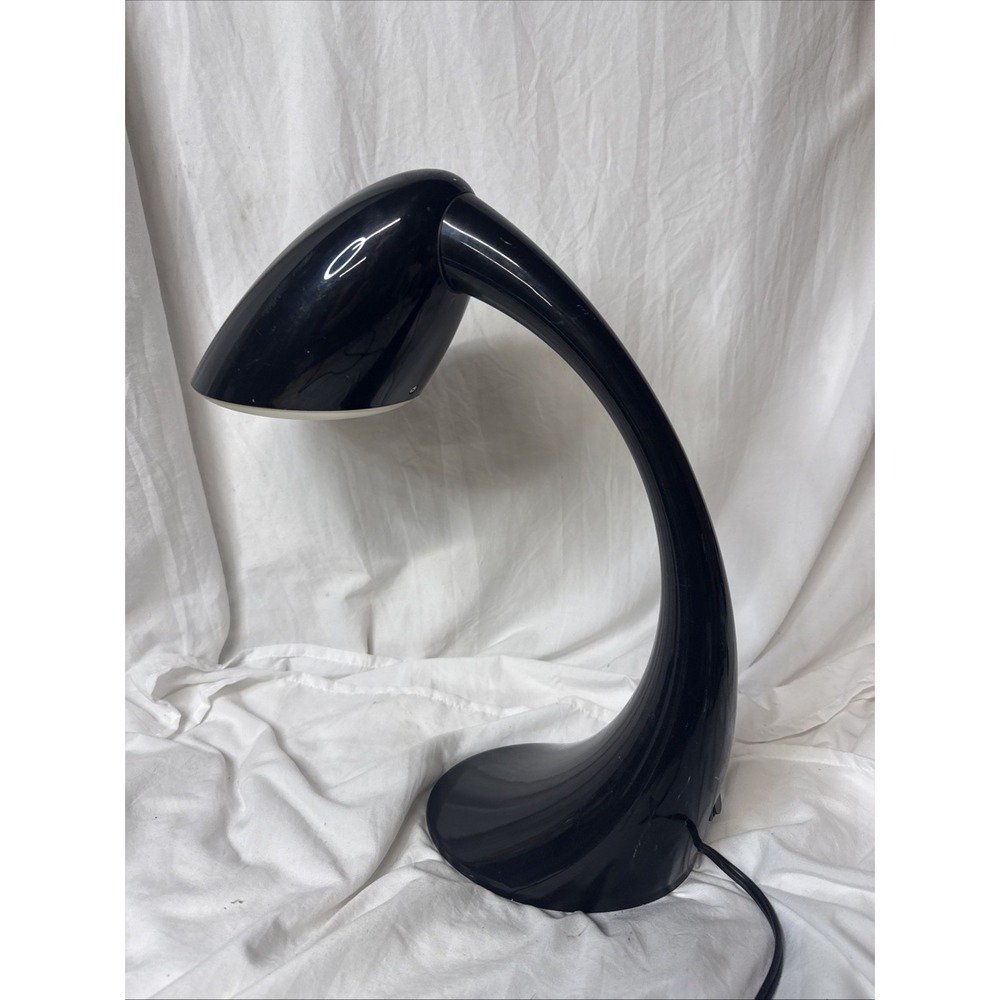 VINTAGE Sexy 90s VERILUX SMARTLIGHT Curve Black Desk Table Lamp Retro Post Mod